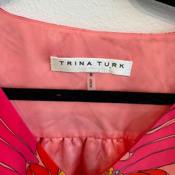 Trina Turk Watson Floral Print Tassel-tie Top In Multi - Picture 5 of 9